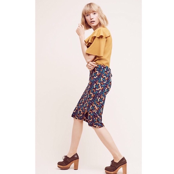 Anthropologie Dresses & Skirts - Anthropologie | Maeve Geometric Tearoom Skirt
